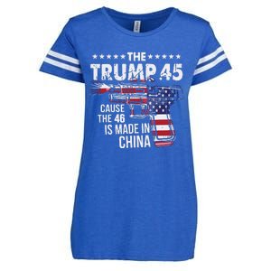 The Trump 45 Cause The 46 Is Made In China Enza Ladies Jersey Football T-Shirt