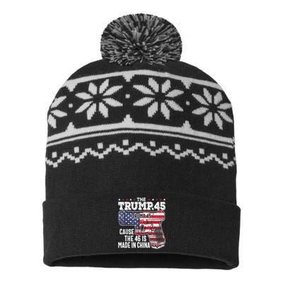 The Trump 45 Cause The 46 Is Made In China USA-Made Snowflake Beanie