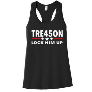 Tre45on Treason 45 Lock Him Up Women's Racerback Tank