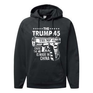 The Trump 45 Cause The 46 Is Made In China Performance Fleece Hoodie