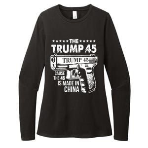 The Trump 45 Cause The 46 Is Made In China Womens CVC Long Sleeve Shirt