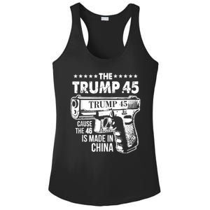 The Trump 45 Cause The 46 Is Made In China Ladies PosiCharge Competitor Racerback Tank