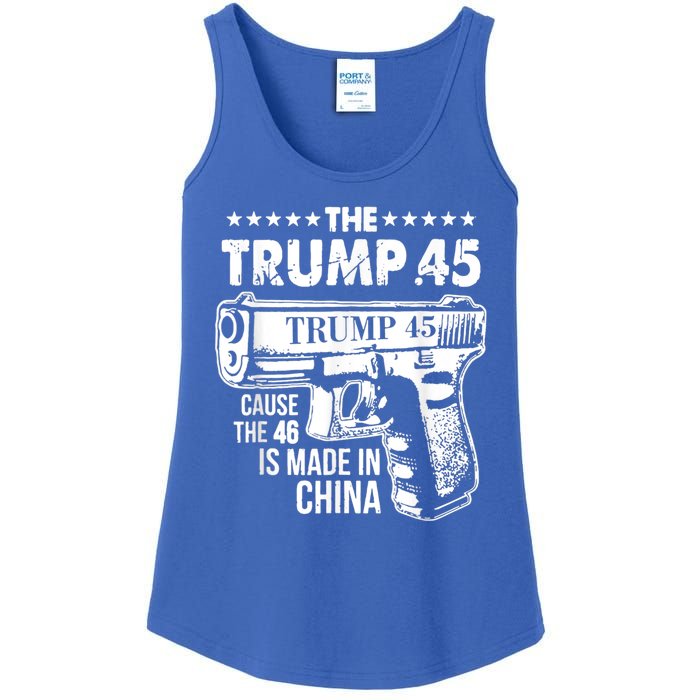 The Trump 45 Cause The 46 Is Made In China Ladies Essential Tank