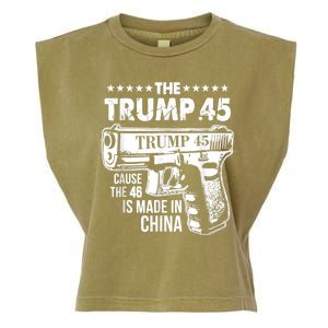 The Trump 45 Cause The 46 Is Made In China Garment-Dyed Women's Muscle Tee