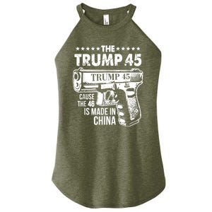 The Trump 45 Cause The 46 Is Made In China Women's Perfect Tri Rocker Tank