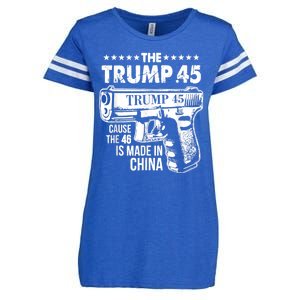 The Trump 45 Cause The 46 Is Made In China Enza Ladies Jersey Football T-Shirt