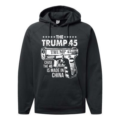 The Trump 45 Cause The 46 Is Made In China Performance Fleece Hoodie