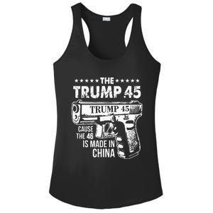 The Trump 45 Cause The 46 Is Made In China Ladies PosiCharge Competitor Racerback Tank