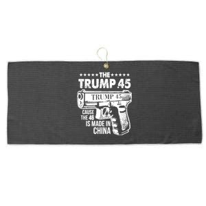 The Trump 45 Cause The 46 Is Made In China Large Microfiber Waffle Golf Towel