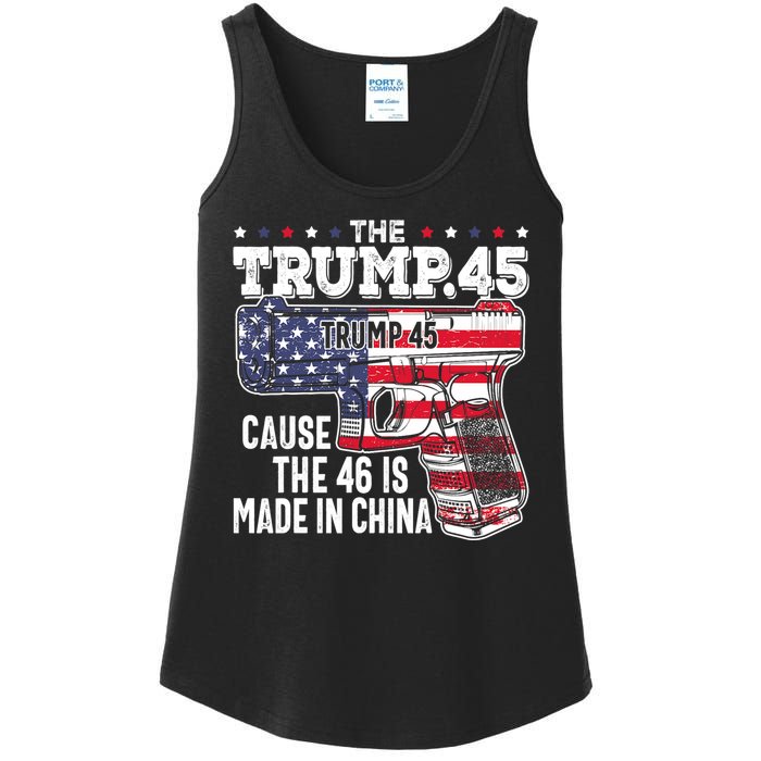 The Trump 45 Cause The 46 Is Made In China Ladies Essential Tank