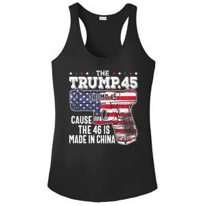 The Trump 45 Cause The 46 Is Made In China Ladies PosiCharge Competitor Racerback Tank