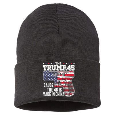 The Trump 45 Cause The 46 Is Made In China Sustainable Knit Beanie