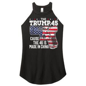 The Trump 45 Cause The 46 Is Made In China Women's Perfect Tri Rocker Tank