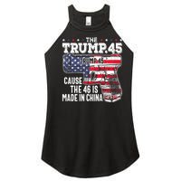 The Trump 45 Cause The 46 Is Made In China Women's Perfect Tri Rocker Tank