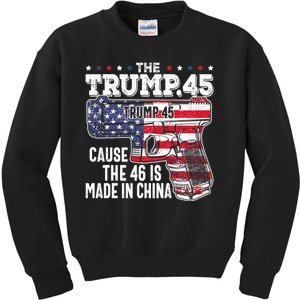 The Trump 45 Cause The 46 Is Made In China Kids Sweatshirt