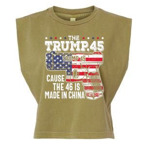 The Trump 45 Cause The 46 Is Made In China Garment-Dyed Women's Muscle Tee