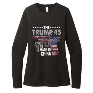 The Trump 45 Cause The 46 Is Made In China Womens CVC Long Sleeve Shirt