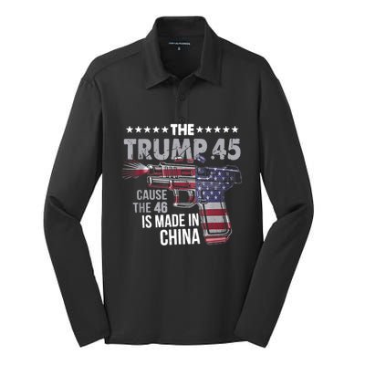 The Trump 45 Cause The 46 Is Made In China Silk Touch Performance Long Sleeve Polo