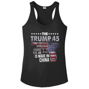 The Trump 45 Cause The 46 Is Made In China Ladies PosiCharge Competitor Racerback Tank