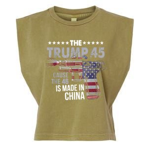 The Trump 45 Cause The 46 Is Made In China Garment-Dyed Women's Muscle Tee