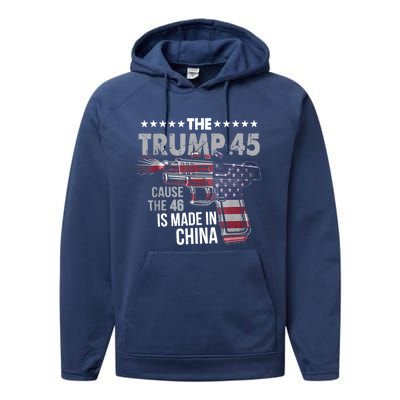 The Trump 45 Cause The 46 Is Made In China Performance Fleece Hoodie