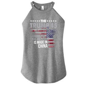 The Trump 45 Cause The 46 Is Made In China Women's Perfect Tri Rocker Tank