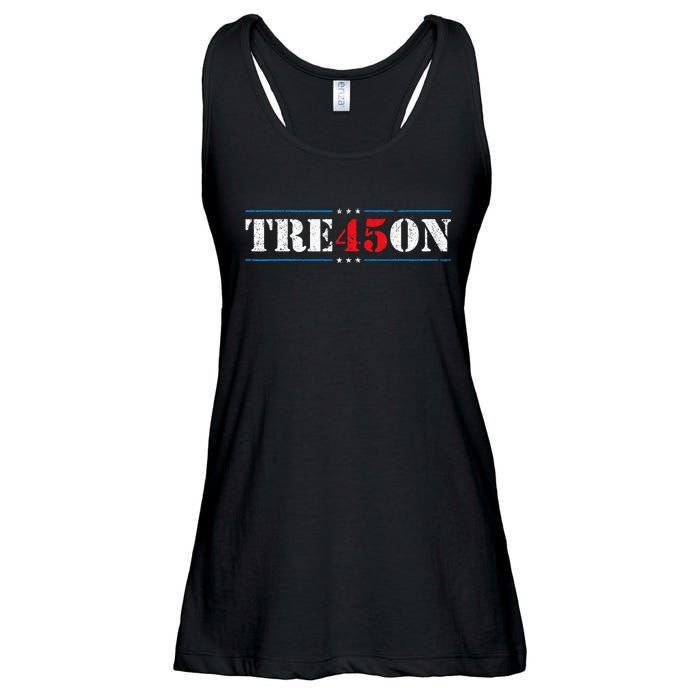 Tre45on Treason 45 2020 Election Anti Trump Democrat Gift Ladies Essential Flowy Tank