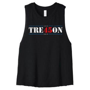 Tre45on Treason 45 2020 Election Anti Trump Democrat Gift Women's Racerback Cropped Tank