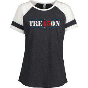 Tre45on Treason 45 2020 Election Anti Trump Democrat Gift Enza Ladies Jersey Colorblock Tee