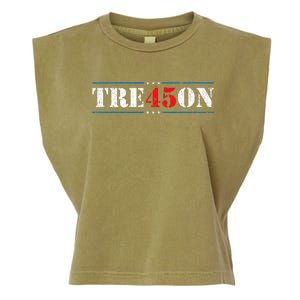 Tre45on Treason 45 2020 Election Anti Trump Democrat Gift Garment-Dyed Women's Muscle Tee