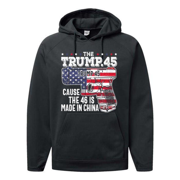 The Trump 45 Cause The 46 Is Made In China Performance Fleece Hoodie