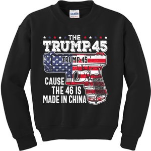 The Trump 45 Cause The 46 Is Made In China Kids Sweatshirt