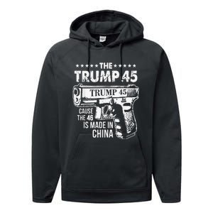 The Trump 45 Cause The 46 Is Made In China Performance Fleece Hoodie