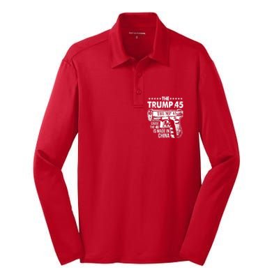 The Trump 45 Cause The 46 Is Made In China Gun Silk Touch Performance Long Sleeve Polo