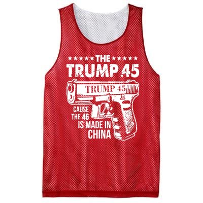 The Trump 45 Cause The 46 Is Made In China Gun Mesh Reversible Basketball Jersey Tank