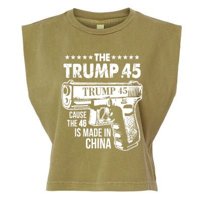 The Trump 45 Cause The 46 Is Made In China Pro Trump Gift Garment-Dyed Women's Muscle Tee