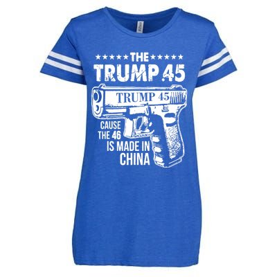 The Trump 45 Cause The 46 Is Made In China Pro Trump Gift Enza Ladies Jersey Football T-Shirt