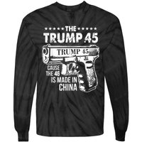 The Trump 45 Cause The 46 Is Made In China Tie-Dye Long Sleeve Shirt