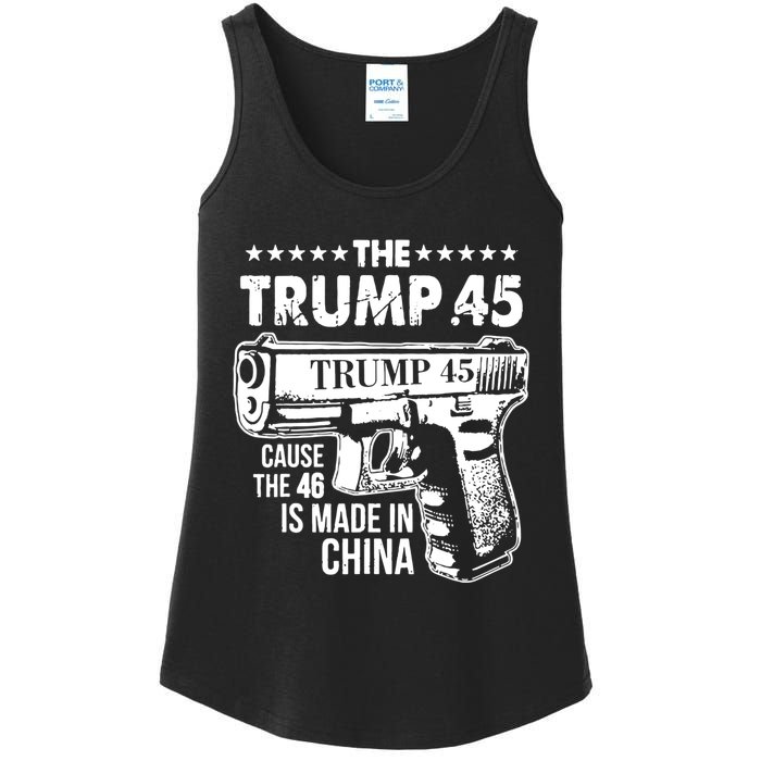 The Trump 45 Cause The 46 Is Made In China Ladies Essential Tank