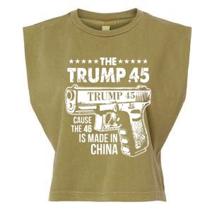 The Trump 45 Cause The 46 Is Made In China Garment-Dyed Women's Muscle Tee