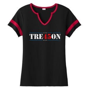 Tre45on Treason 45 2020 Election Anti Trump Ladies Halftime Notch Neck Tee