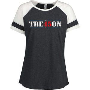 Tre45on Treason 45 2020 Election Anti Trump Enza Ladies Jersey Colorblock Tee