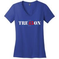 Tre45on Treason 45 2020 Election Anti Trump Women's V-Neck T-Shirt