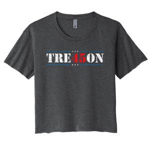 Tre45on Treason 45 2020 Election Anti Trump Women's Crop Top Tee