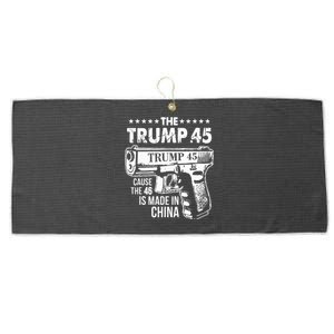 The Trump 45 Cause The 46 Is Made In China Large Microfiber Waffle Golf Towel