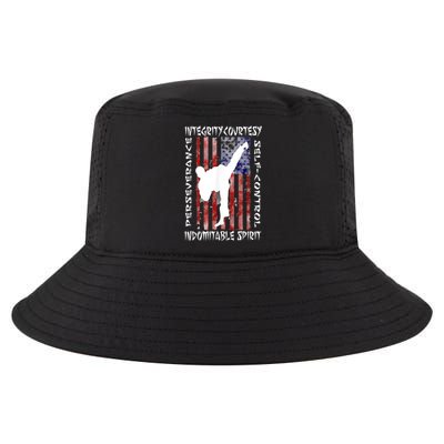 Taekwondo TKD 5 Tenets Taekwondo Martial Arts Kick White Cool Comfort Performance Bucket Hat