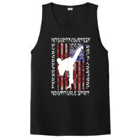 Taekwondo TKD 5 Tenets Taekwondo Martial Arts Kick White PosiCharge Competitor Tank