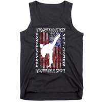 Taekwondo TKD 5 Tenets Taekwondo Martial Arts Kick White Tank Top