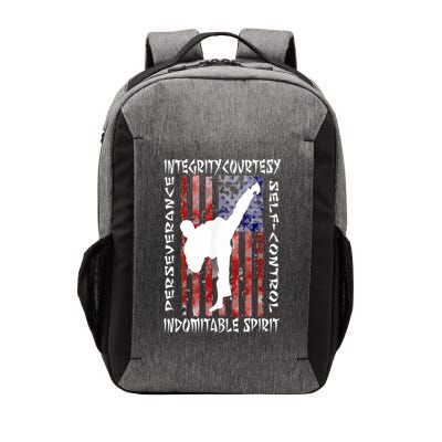 Taekwondo TKD 5 Tenets Taekwondo Martial Arts Kick White Vector Backpack