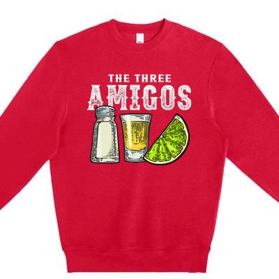 The Three Amigos Lime Salt Tequila Premium Crewneck Sweatshirt